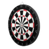 Einfach Modern Schwarz Weiß Rot Dartscheibe (Vorderseite rechts)