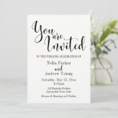 Einfach, modern, Sie sind eingeladen Typografie Ho Einladung (Stehend Vorderseite)