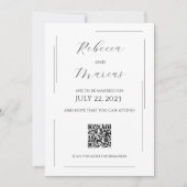 Einfach, modern und elegant mit QR-Code | Hochzeit Einladung (Vorderseite)