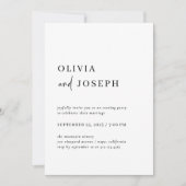 Einfach modern und Minimalistisch | ABEND PARTY Einladung (Vorderseite)