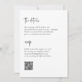 Einfach modern und Minimalistisch | All in One Wed Einladung (Rückseite)