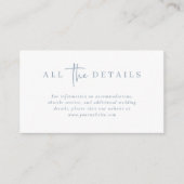 Einfach modern und Minimalistisch | Angaben zur Ho Begleitkarte (Vorderseite)