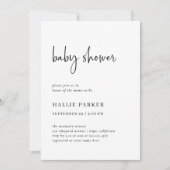 Einfach modern und Minimalistisch | Babydusche Einladung (Vorderseite)