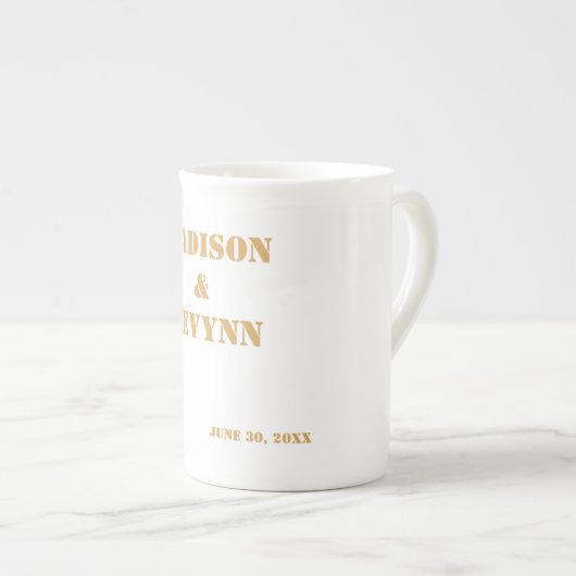 Einfach modern und Minimalistisch | Dunkle Schwarz Porzellantasse (Vorderseite Rechts)