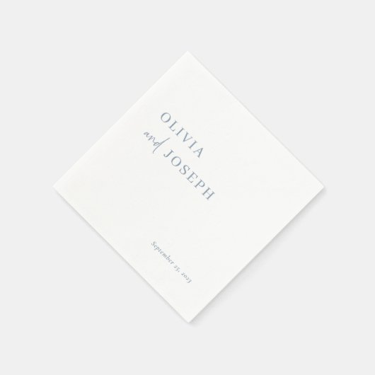 Einfach modern und Minimalistisch | Dusty Blue Wed Serviette (Ecke)