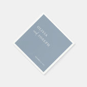 Einfach modern und Minimalistisch | Dusty Blue Wed Serviette (Ecke)