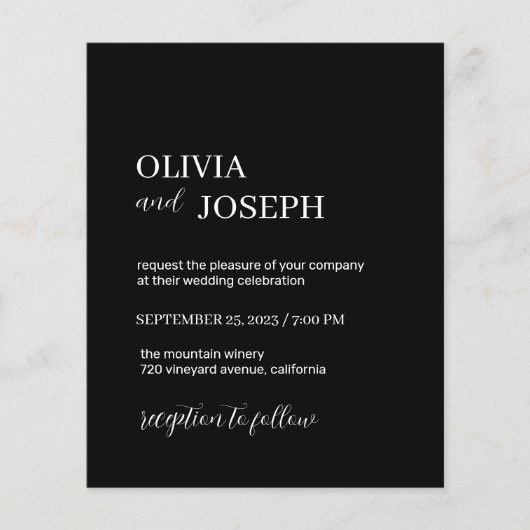 Einfach modern und Minimalistisch | Einladung zur  Flyer (Vorne)