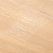 Einfach modern und Minimalistisch | Hochzeit Acryleinladungen (Ablage )