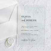 Einfach, modern und Minimalistisch | Hochzeit Acryleinladungen