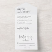 Einfach modern und Minimalistisch | Hochzeit All In One Einladung (Innen Boden)