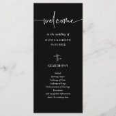 Einfach, modern und Minimalistisch | Hochzeit Programm (Vorderseite)