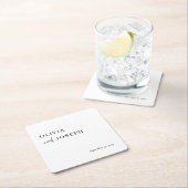 Einfach modern und Minimalistisch | Hochzeit Rechteckiger Pappuntersetzer (Vor Ort)