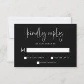 Einfach, modern und Minimalistisch | Hochzeit RSVP Karte (Vorderseite)