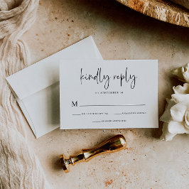 Einfach modern und Minimalistisch | Hochzeit RSVP Karte