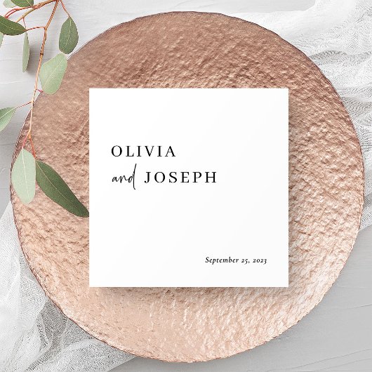 Einfach modern und Minimalistisch | Hochzeit Serviette