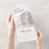 Einfach modern und Minimalistisch | Hochzeit von F All In One Einladung (Abreißen)