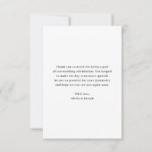 Einfach modern und Minimalistisch | Hochzeit von F Dankeskarte (Rückseite)