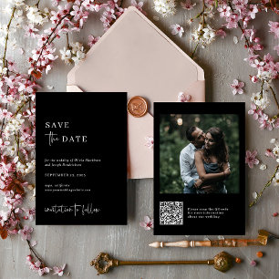 Einfach modern und Minimalistisch   Hochzeit von F Save The Date