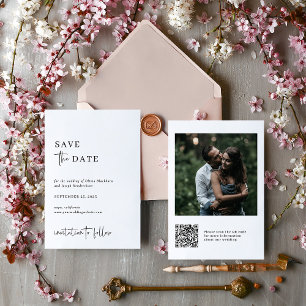 Einfach modern und Minimalistisch   Hochzeit von F Save The Date