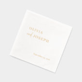 Einfach modern und Minimalistisch | Hochzeitsgold Servietten Mit Folie (Links)