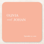 Einfach modern und Minimalistisch | Hochzeitspfirs Rechteckiger Pappuntersetzer (Vorderseite)