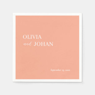 Einfach modern und Minimalistisch Hochzeitspfirs Serviette
