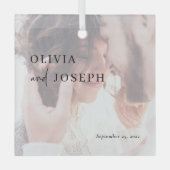 Einfach modern und Minimalistisch | Hochzeitsstift Ornament Aus Glas (Vorderseite)