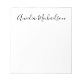 Einfach modern und minimalistisch in Schwarz und W Notizblock (Vorderseite)