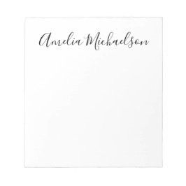 Einfach modern und minimalistisch in Schwarz und W Notizblock