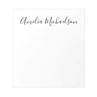 Einfach modern und minimalistisch in Schwarz und W Notizblock