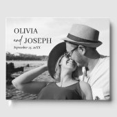 Einfach modern und Minimalistisch mit Foto Hochzei Gästebuch (Vorderseite)