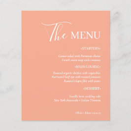 Einfach modern und Minimalistisch | Peach Wedding  Flyer