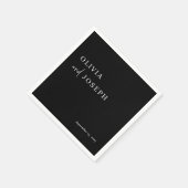Einfach modern und Minimalistisch | Schwarze Hochz Serviette (Ecke)