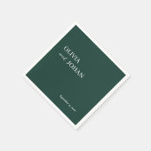 Einfach modern und Minimalistisch | Wedding Emeral Serviette (Ecke)