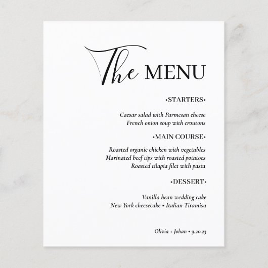 Einfach modern und Minimalistisch | White Wedding Flyer (Vorne)