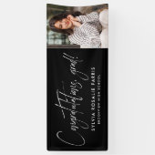 Einfach, modern und mit einem Foto, schwarzer Absc Banner (Vertikal)