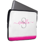 Einfach, modern und Mit Monogramm elegant. Laptopschutzhülle (Vorne Rechts)