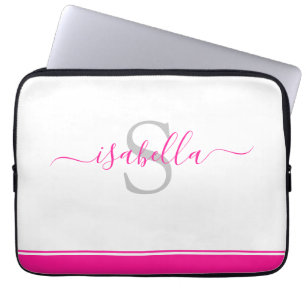 Einfach, modern und Mit Monogramm elegant. Laptopschutzhülle