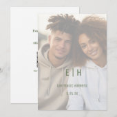 Einfach, modern und Save the Date druckbar (Vorne/Hinten)