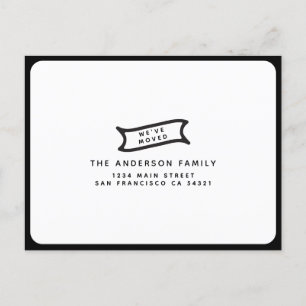 Einfach Modern Vintage Wir sind umgezogen Neue Adr Postkarte