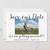Einfach modern werden wir heiraten Foto Save The Date (Vorderseite)