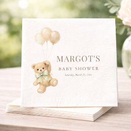 Einfach Modern Wir Können Kaum Warten Baby Shower Serviette