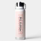 Einfach ModernBlush Rosa Lehrer Trinkflasche (Hinten)
