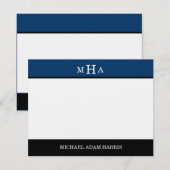 Einfach moderne Abschluss Dankeschön Karten (Marin (Vorne/Hinten)