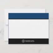 Einfach moderne Abschluss Dankeschön Karten (Marin (Rückseite)