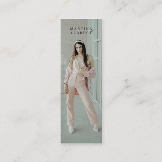 Einfach moderne Abschluss Foto Name Card Mini Visitenkarte (Vorderseite)