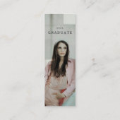 Einfach moderne Abschluss Foto Name Card Mini Visitenkarte (Rückseite)