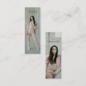 Einfach moderne Abschluss Foto Name Card Mini Visitenkarte (Vorne/Hinten)