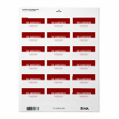 Einfach moderne Adresslisten Adressaufkleber (Vorne)