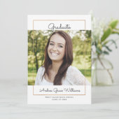 Einfach moderne Ankündigung des Abschlusses (Stehend Vorderseite)